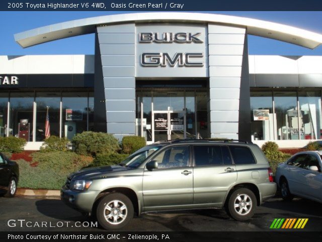 2005 Toyota Highlander V6 4WD in Oasis Green Pearl