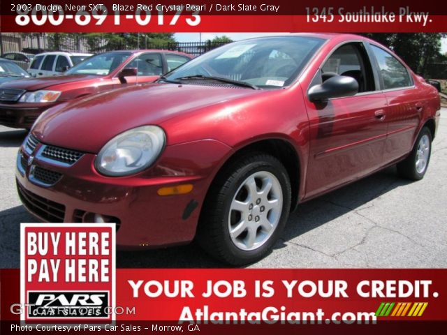 2003 Dodge Neon SXT in Blaze Red Crystal Pearl