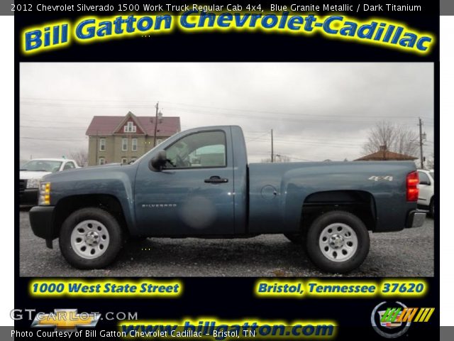 2012 Chevrolet Silverado 1500 Work Truck Regular Cab 4x4 in Blue Granite Metallic