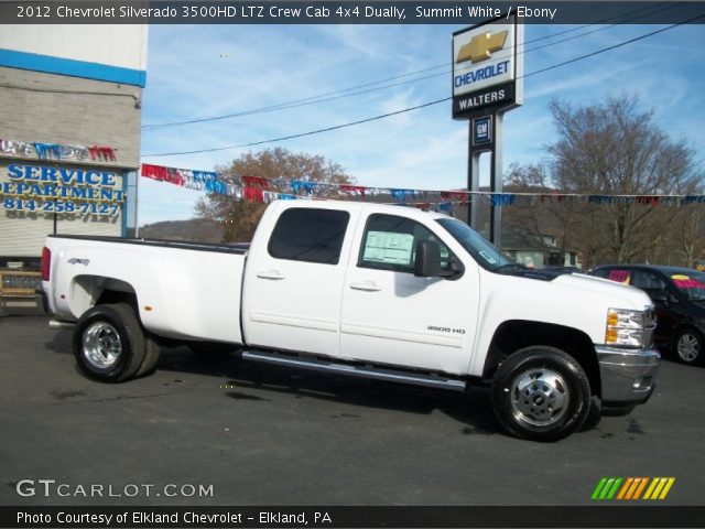 2012 Chevrolet Silverado 3500HD LTZ Crew Cab 4x4 Dually in Summit White
