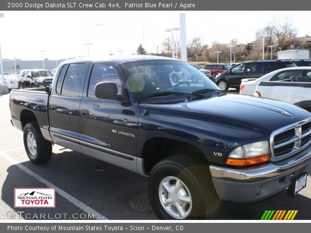 2000 Dodge Dakota SLT Crew Cab 4x4 in Patriot Blue Pearl