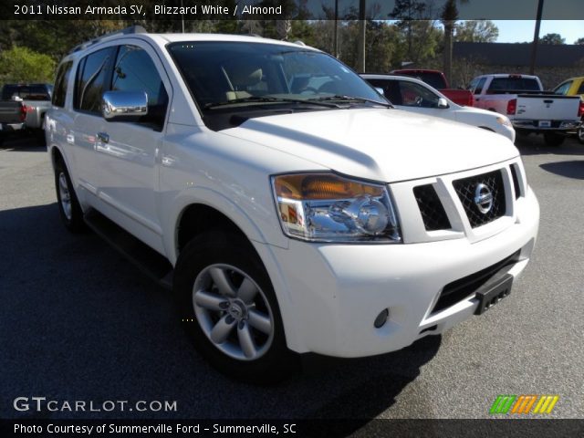 2011 Nissan Armada SV in Blizzard White