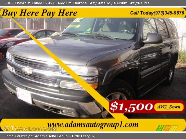 2002 Chevrolet Tahoe LS 4x4 in Medium Charcoal Gray Metallic