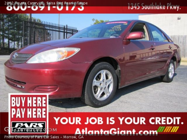 2002 Toyota Camry LE in Salsa Red Pearl