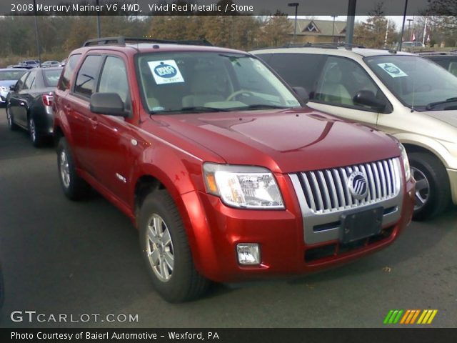 2008 Mercury Mariner V6 4WD in Vivid Red Metallic