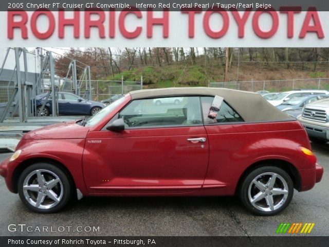 2005 Chrysler PT Cruiser GT Convertible in Inferno Red Crystal Pearl