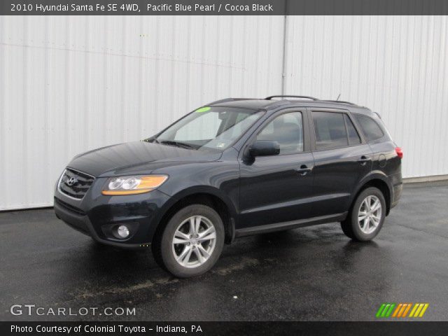 2010 Hyundai Santa Fe SE 4WD in Pacific Blue Pearl