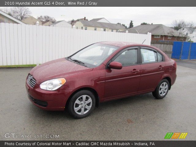 2010 Hyundai Accent GLS 4 Door in Wine Red