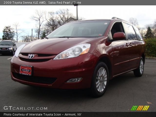 2009 Toyota Sienna XLE AWD in Salsa Red Pearl