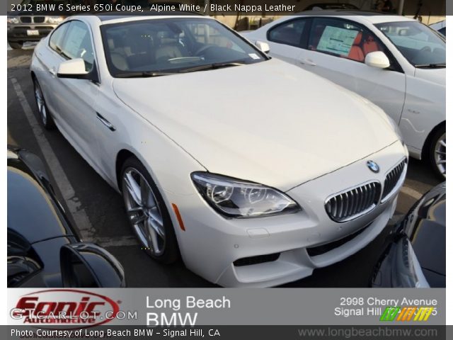 2012 BMW 6 Series 650i Coupe in Alpine White