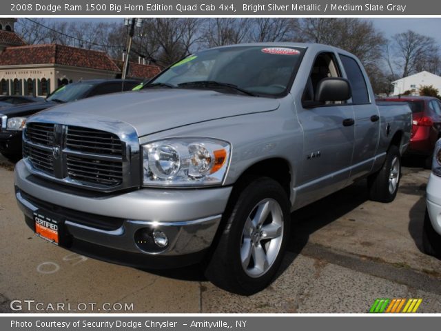 2008 Dodge Ram 1500 Big Horn Edition Quad Cab 4x4 in Bright Silver Metallic