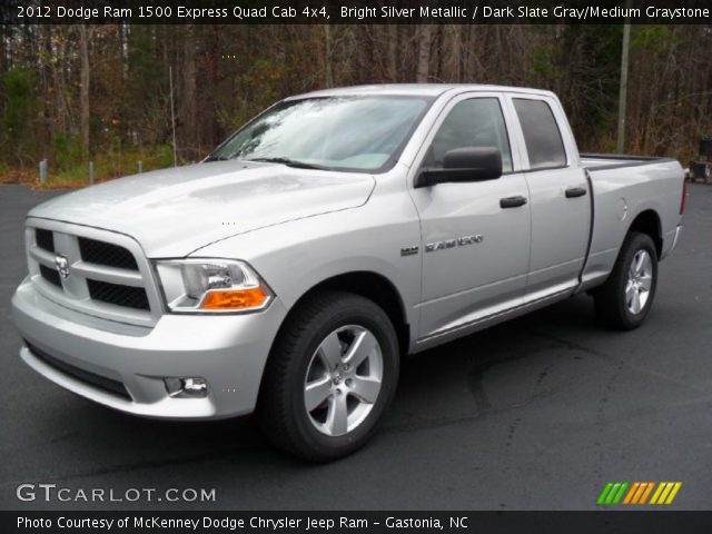 2012 Dodge Ram 1500 Express Quad Cab 4x4 in Bright Silver Metallic