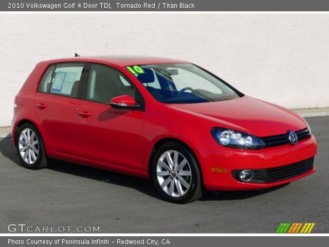 2010 Volkswagen Golf 4 Door TDI in Tornado Red