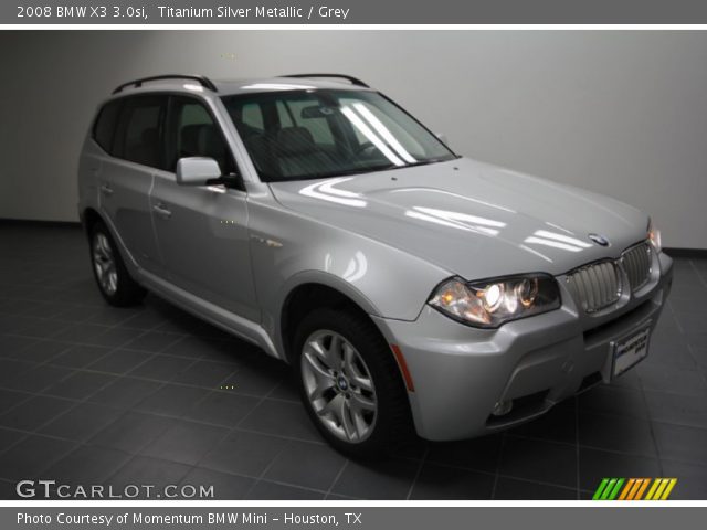 2008 BMW X3 3.0si in Titanium Silver Metallic