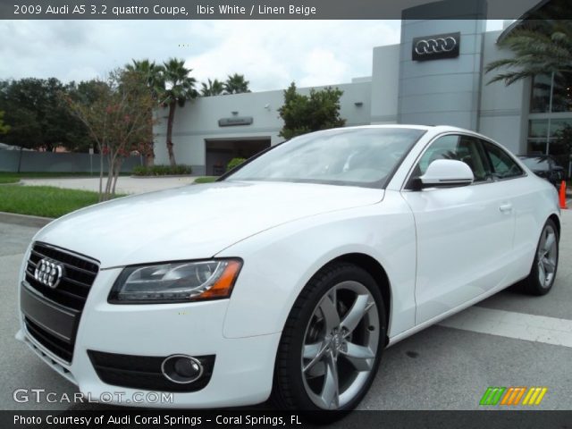2009 Audi A5 3.2 quattro Coupe in Ibis White