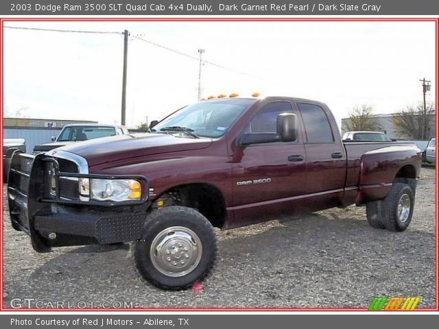 2003 Dodge Ram 3500 SLT Quad Cab 4x4 Dually in Dark Garnet Red Pearl