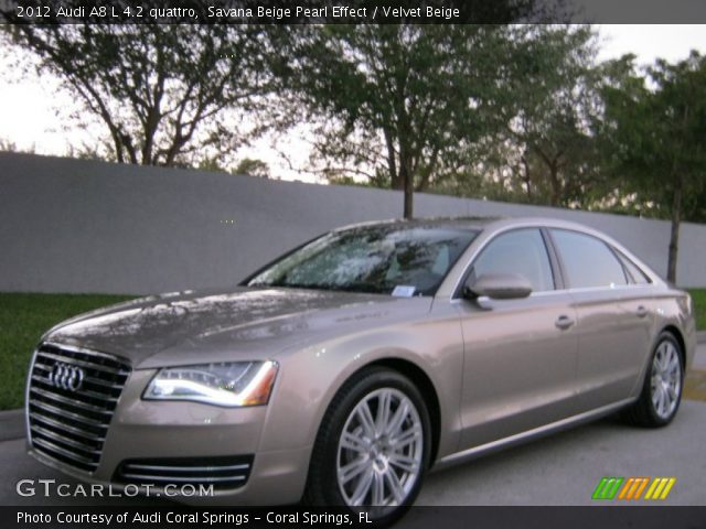 2012 Audi A8 L 4.2 quattro in Savana Beige Pearl Effect