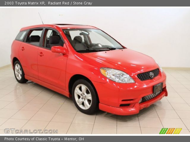 2003 Toyota Matrix XR in Radiant Red