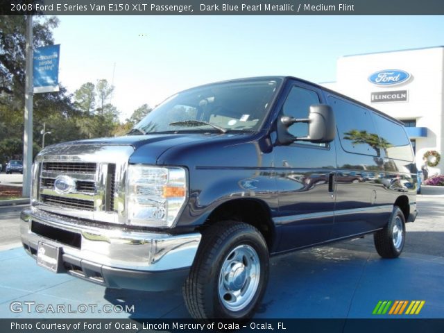 2008 Ford E Series Van E150 XLT Passenger in Dark Blue Pearl Metallic