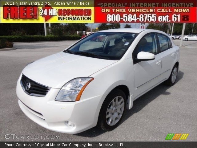 2011 Nissan Sentra 2.0 S in Aspen White