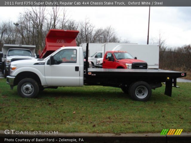 2011 Ford F350 Super Duty XL Regular Cab 4x4 Chassis Stake Truck in Oxford White