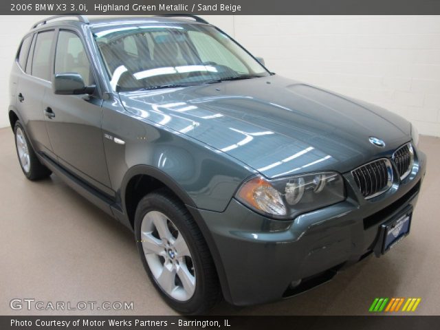 2006 BMW X3 3.0i in Highland Green Metallic