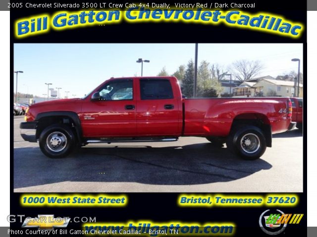 2005 Chevrolet Silverado 3500 LT Crew Cab 4x4 Dually in Victory Red