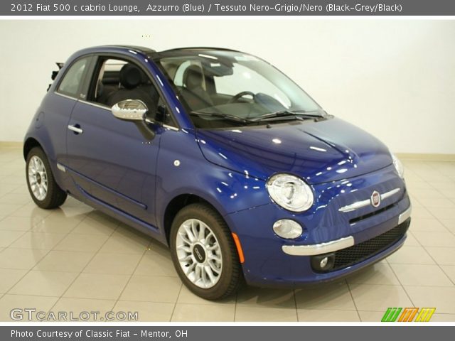 2012 Fiat 500 c cabrio Lounge in Azzurro (Blue)