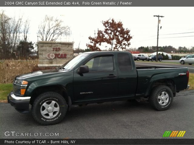 2004 GMC Canyon SLE Extended Cab 4x4 in Polo Green Metallic