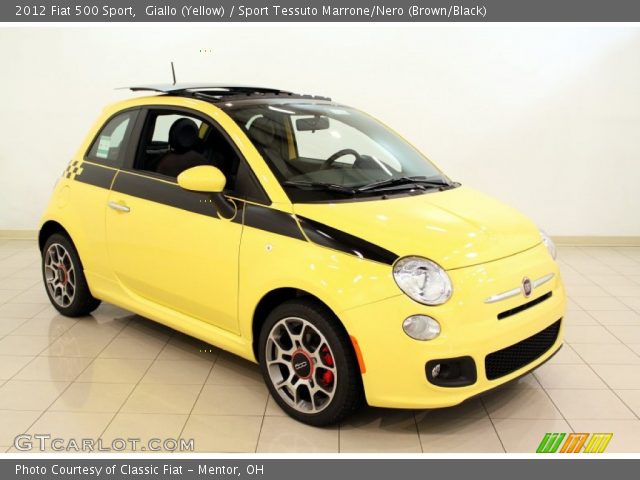 2012 Fiat 500 Sport in Giallo (Yellow)