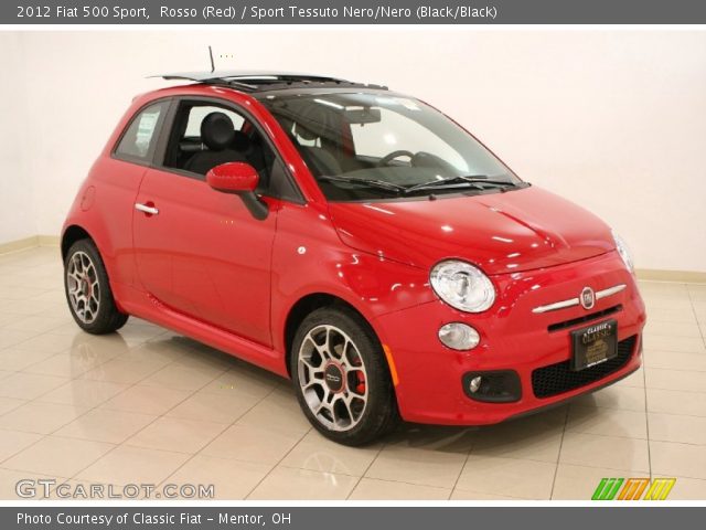 2012 Fiat 500 Sport in Rosso (Red)