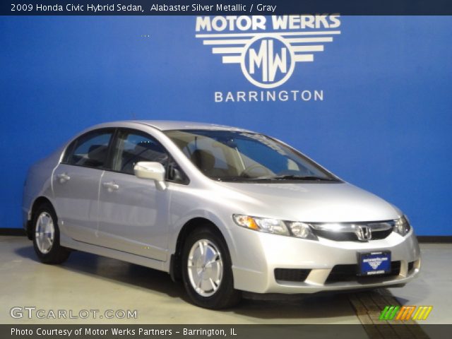 2009 Honda Civic Hybrid Sedan in Alabaster Silver Metallic