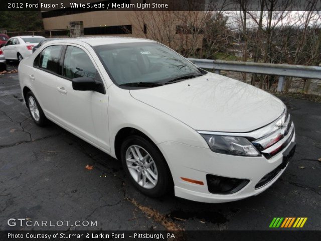 2012 Ford Fusion S in White Suede
