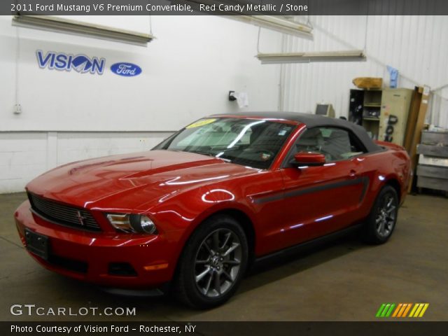 2011 Ford Mustang V6 Premium Convertible in Red Candy Metallic