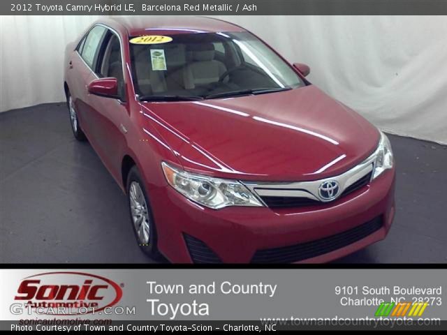 2012 Toyota Camry Hybrid LE in Barcelona Red Metallic