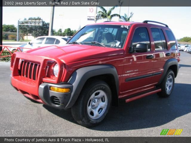 2002 Jeep Liberty Sport in Flame Red