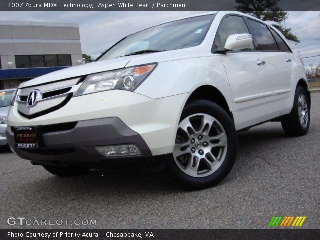 2007 Acura MDX Technology in Aspen White Pearl
