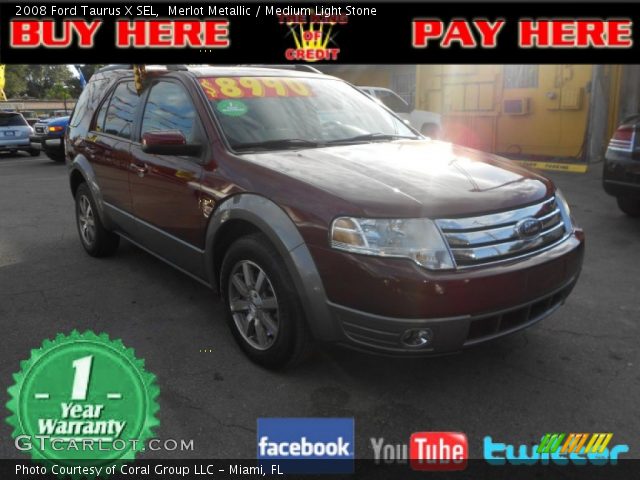 2008 Ford Taurus X SEL in Merlot Metallic