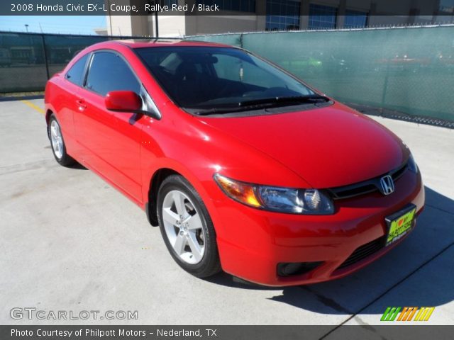 2008 Honda Civic EX-L Coupe in Rallye Red