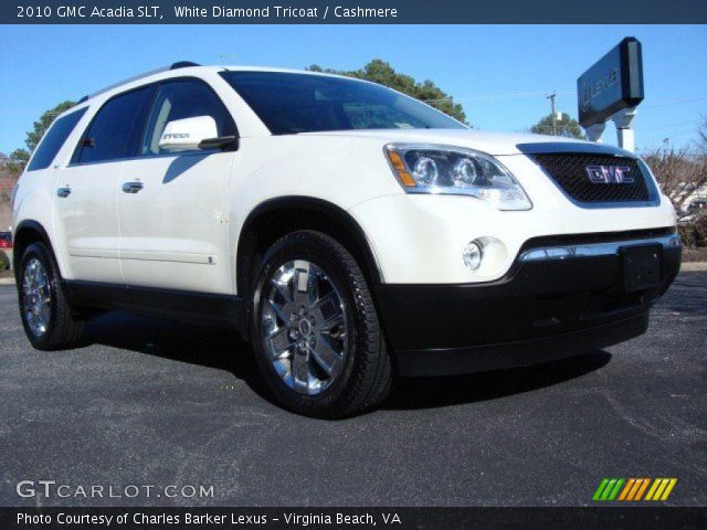 2010 GMC Acadia SLT in White Diamond Tricoat