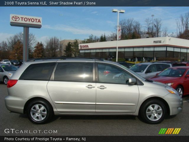 2008 Toyota Sienna XLE in Silver Shadow Pearl