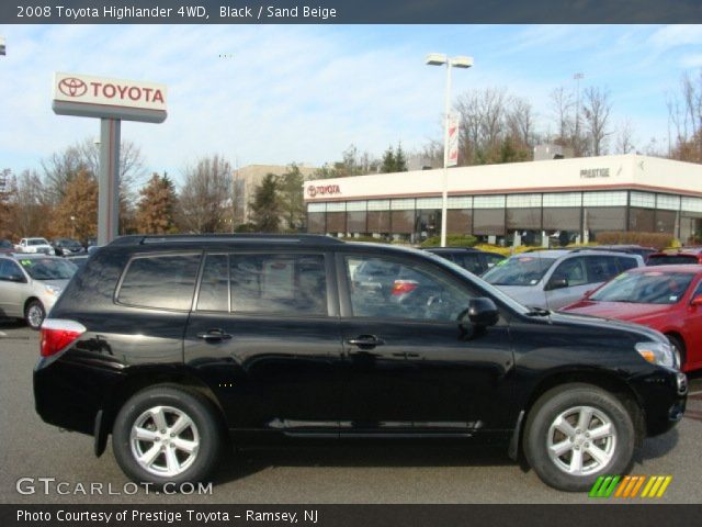 2008 Toyota Highlander 4WD in Black