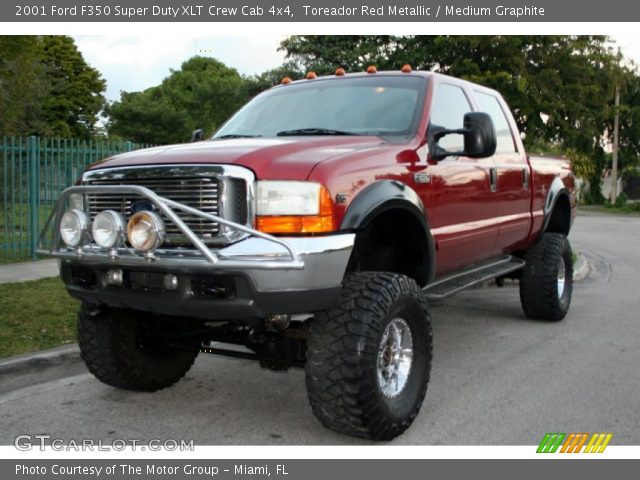 2001 Ford F350 Super Duty XLT Crew Cab 4x4 in Toreador Red Metallic