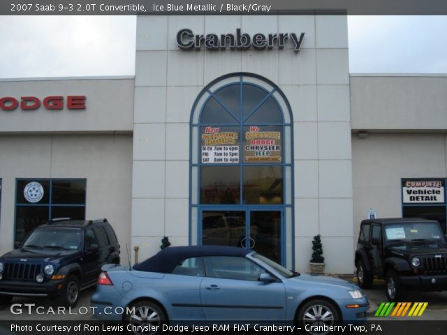2007 Saab 9-3 2.0T Convertible in Ice Blue Metallic