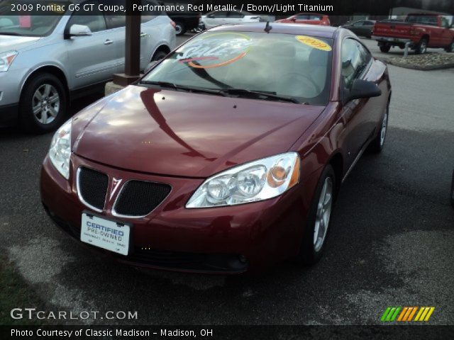 2009 Pontiac G6 GT Coupe in Performance Red Metallic