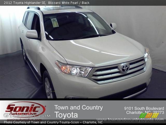 2012 Toyota Highlander SE in Blizzard White Pearl