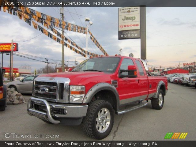 2008 Ford F250 Super Duty FX4 SuperCab 4x4 in Red