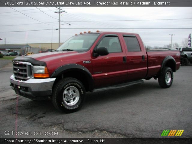 2001 Ford F350 Super Duty Lariat Crew Cab 4x4 in Toreador Red Metallic