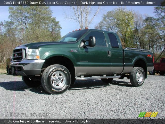 2003 Ford F350 Super Duty Lariat SuperCab 4x4 in Dark Highland Green Metallic