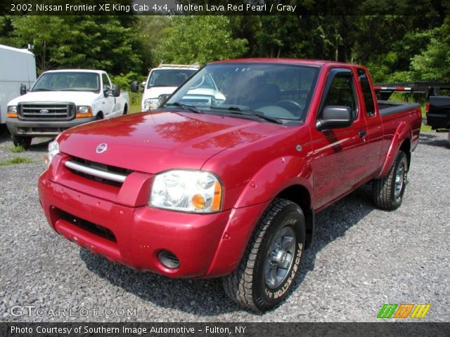 2002 Nissan Frontier XE King Cab 4x4 in Molten Lava Red Pearl